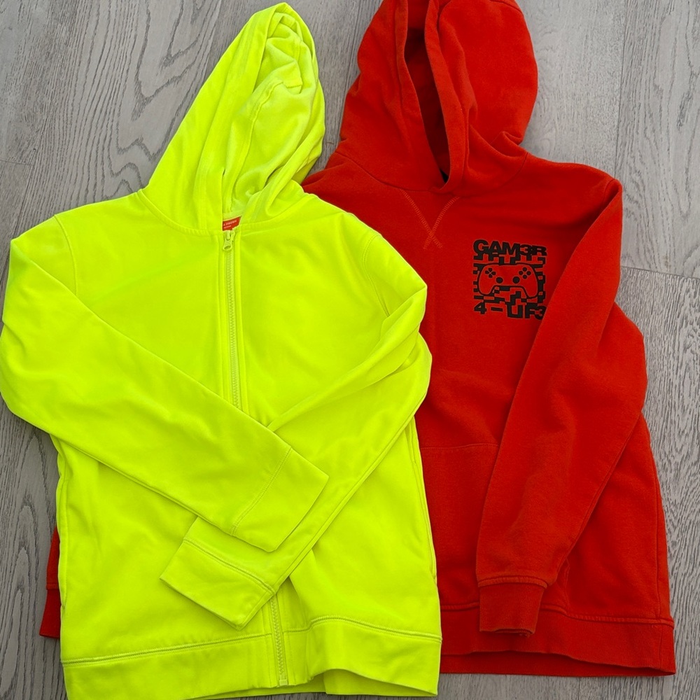 Joe Fresh Neon Yellow and orange Kids Hoodies